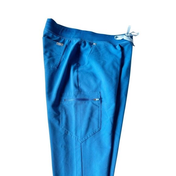 Figs Women's Sz M Zamora Royal Blue Medical Scrub Pants Joggers - Picture 8 of 12